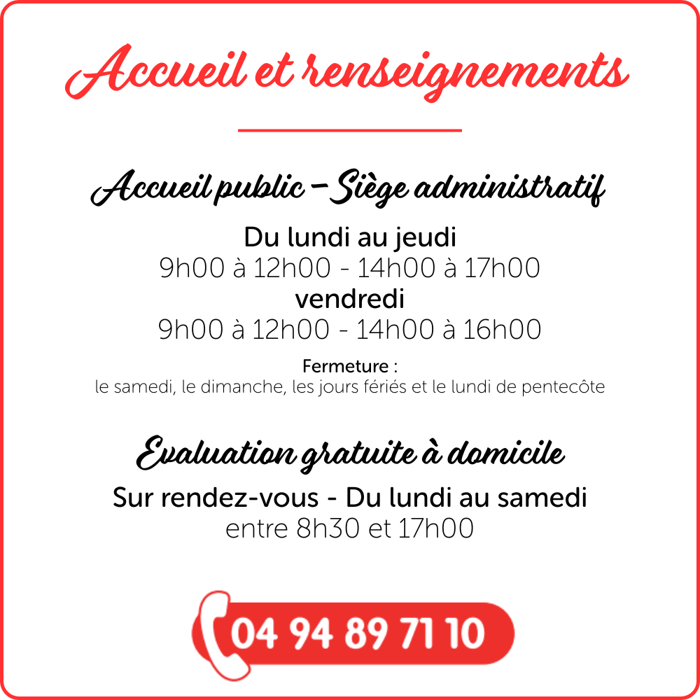 Aide &agrave; domicile var accueil et renseignements