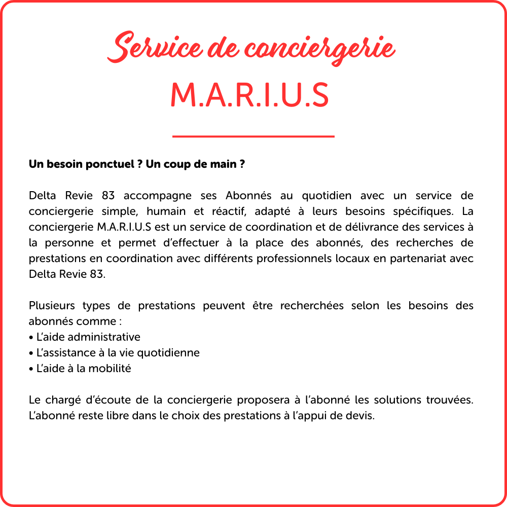 Service &agrave; la personne var marius